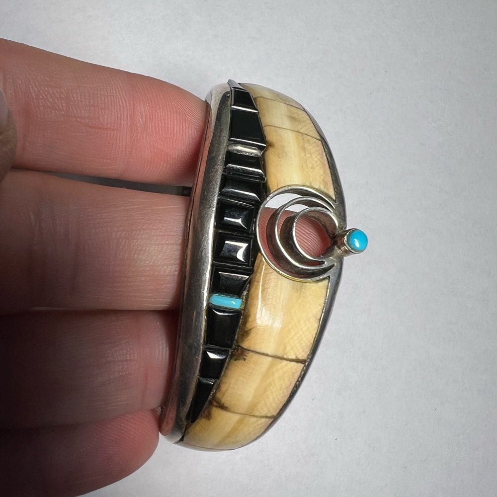 Vintage BEGAY Native American Navajo Sterling Silver and Turquoise Cuff Bracelet